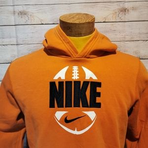Nike XL Orange Hoodie Football Sweater Grey Tags